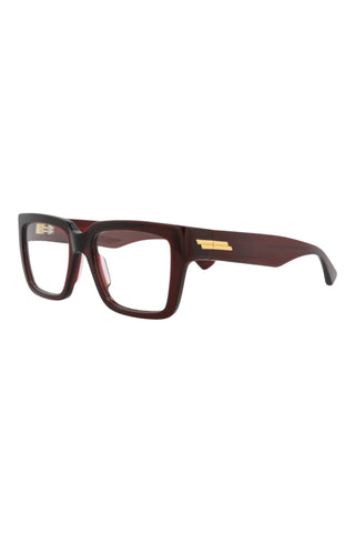 Bottega Veneta  Transparent Burgundy Eyeglasses