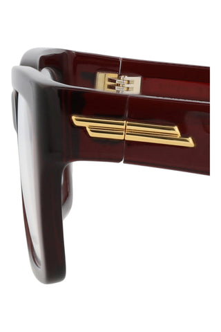Bottega Veneta  Transparent Burgundy Eyeglasses
