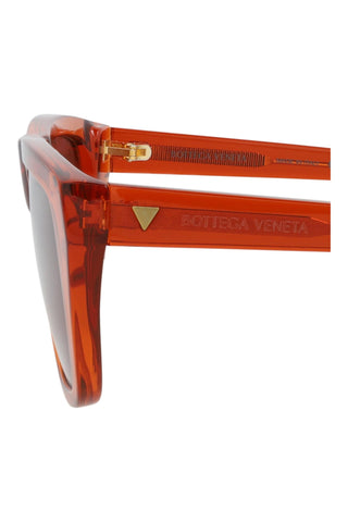 Bottega Veneta  Transparent Rust Sunglasses