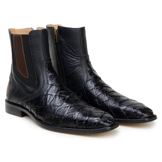 Belvedere Lima BR04 Men's Shoes Exotic Pirarucu / Leather Zipper Boot (BV3195)