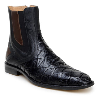 Belvedere Lima BR04 Men's Shoes Exotic Pirarucu / Leather Zipper Boot (BV3195)