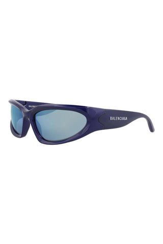 Balenciaga BB0157S Metallic Blue Sunglasses