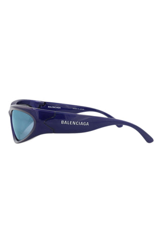 Balenciaga BB0157S Metallic Blue Sunglasses