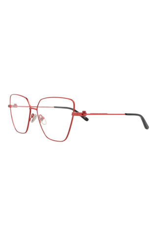 Balenciaga BB0170O Matte Transparent Varnished Red Eyeglasses