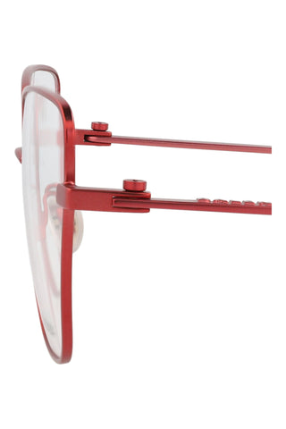 Balenciaga BB0170O Matte Transparent Varnished Red Eyeglasses
