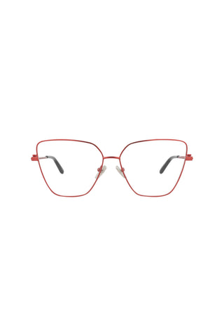 Balenciaga BB0170O Matte Transparent Varnished Red Eyeglasses