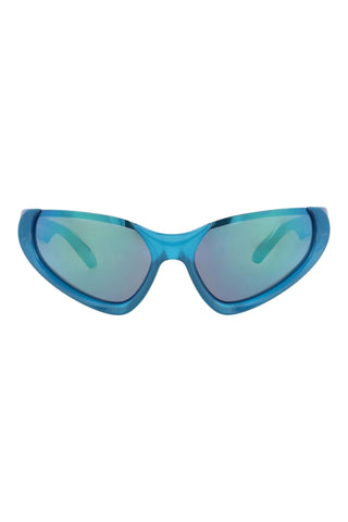 Balenciaga BB0202S METALLIC AZURE Sunglasses