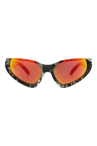 Balenciaga BB0202S Matte Camouflage Grey Sunglasses