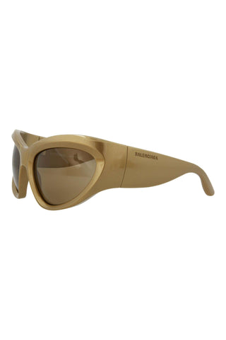 Balenciaga BB0228S Metallic Antique Gold Sunglasses