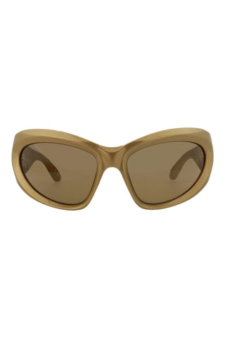 Balenciaga BB0228S Metallic Antique Gold Sunglasses