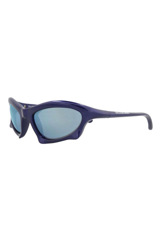 Balenciaga BB0229S Metallic Blue Sunglasses
