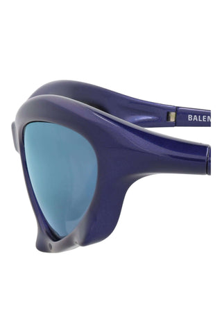 Balenciaga BB0229S Metallic Blue Sunglasses