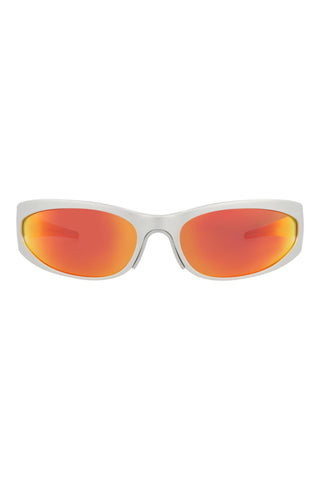 Balenciaga BB0290S Satin Anodized Silver Aluminum Sunglasses