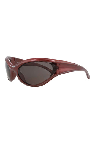 Balenciaga BB0317S METALLIC BURGUNDY Sunglasses