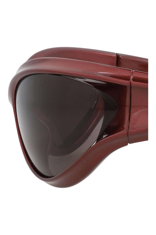 Balenciaga BB0317S METALLIC BURGUNDY Sunglasses