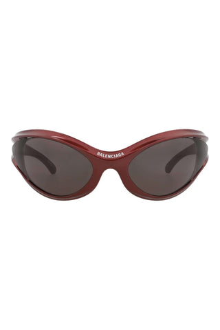 Balenciaga BB0317S METALLIC BURGUNDY Sunglasses