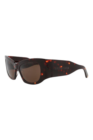 Balenciaga BB0327S Reddish Dark Havana Sunglasses