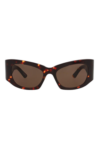 Balenciaga BB0327S Reddish Dark Havana Sunglasses