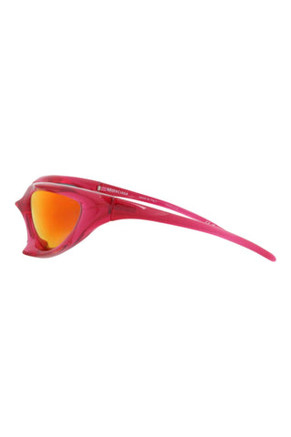 Balenciaga BB0352S METALLIC TRANSPARENT BRIGHT CHERRY RED Sunglasses