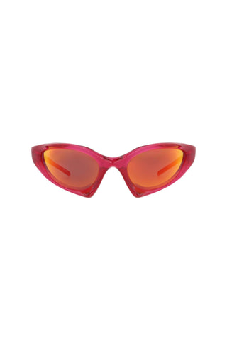 Balenciaga BB0352S METALLIC TRANSPARENT BRIGHT CHERRY RED Sunglasses