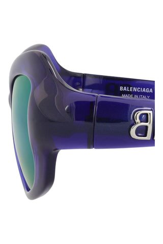 Balenciaga BB0353S TRANSPARENT BRIGHT BLUE/IRIDESCENT PINK Sunglasses