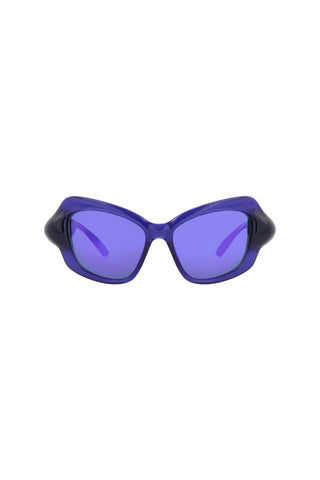 Balenciaga BB0353S TRANSPARENT BRIGHT BLUE/IRIDESCENT PINK Sunglasses
