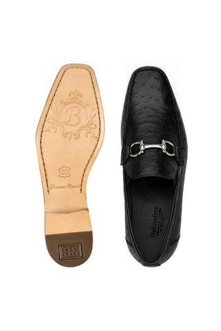 Belvedere Bartolo Ostrich Horse-Bit Loafer