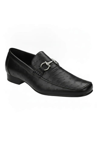 Belvedere Bartolo Ostrich Horse-Bit Loafer