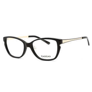 Bebe BB5158 Eyeglasses Jet Black Gold / Clear Lens-AmbrogioShoes