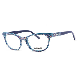 Bebe BB5198 Eyeglasses Navy Floral / Clear Lens-AmbrogioShoes