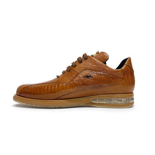 Belvedere 33624 Lupo Honey Exotic Genuine Ostrich Eyes Casual Sneakers (BVS3034)-AmbrogioShoes