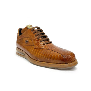 Belvedere 33624 Lupo Honey Exotic Genuine Ostrich Eyes Casual Sneakers (BVS3034)-AmbrogioShoes