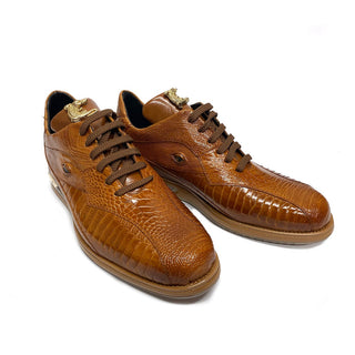 Belvedere 33624 Lupo Honey Exotic Genuine Ostrich Eyes Casual Sneakers (BVS3034)-AmbrogioShoes