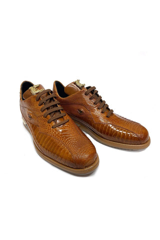 Belvedere 33624 Lupo Honey Genuine Ostrich Eyes Casual Sneakers (BVS3034)