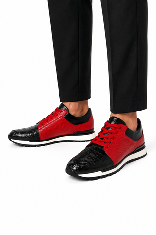 Belvedere 33631 Titan Crocodile / Lizard / Leather Sneakers (BV3145)