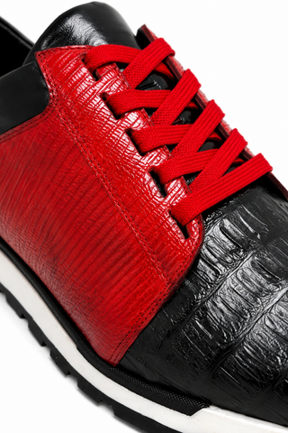 Belvedere 33631 Titan Exotic Crocodile / Lizard / Calf-Skin Leather Sneakers (BV3145)