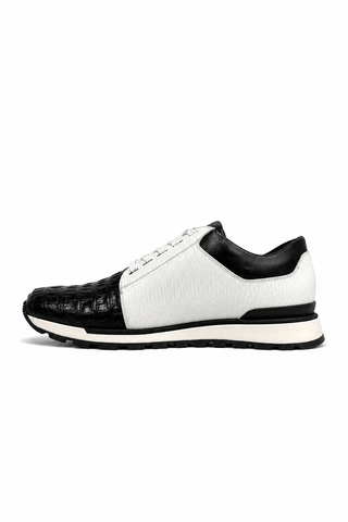 Belvedere 33631 Titan Exotic Crocodile / Lizard / Calf-Skin Leather Sneakers (BV3145)