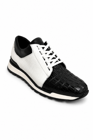 Belvedere 33631 Titan Exotic Crocodile / Lizard / Calf-Skin Leather Sneakers (BV3145)