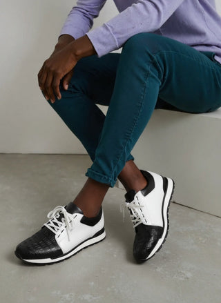 Belvedere 33631 Titan Exotic Crocodile / Lizard / Calf-Skin Leather Sneakers (BV3145)-AmbrogioShoes