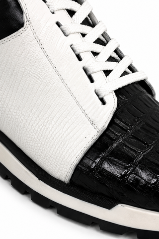 Belvedere 33631 Titan Exotic Crocodile / Lizard / Calf-Skin Leather Sneakers (BV3145)