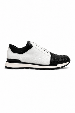 Belvedere 33631 Titan Exotic Crocodile / Lizard / Calf-Skin Leather Sneakers (BV3145)