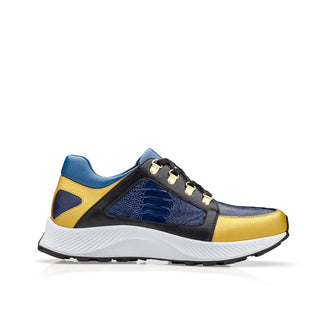 Belvedere Adam H02 Exotic Ostrich / Calf-Skin Leather Sneaker (BV3179)-AmbrogioShoes