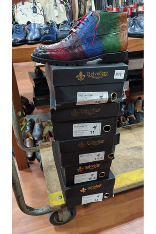 Belvedere Alvaro Ostrich & Leather Boot (219)