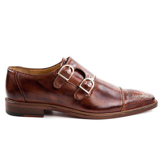 Belvedere Mens Antique Brown Double Monk strap Loafers 1618(BV2103)-AmbrogioShoes