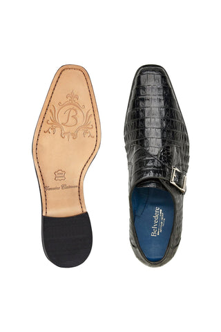 Belvedere Angelo Crocodile Single Monk-Strap