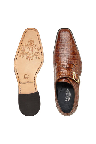 Belvedere Angelo Crocodile Single Monk-Strap
