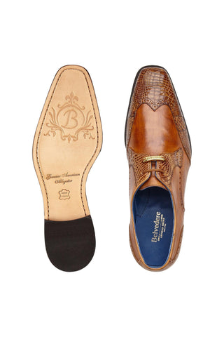 Belvedere Antonio Alligator & Leather Derby-AmbrogioShoes