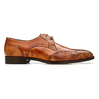 Belvedere Antonio R98 Men's Shoes Exotic Alligator / Calf-Skin Leather Wingtip Derby (BV3187)-AmbrogioShoes