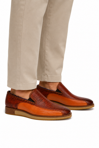 Belvedere Bartolo Lizard & Leather Loafer