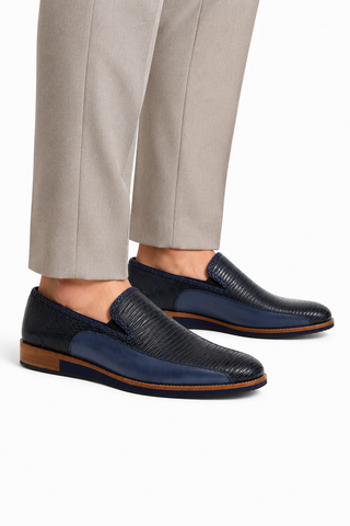 Belvedere Bartolo Lizard & Leather Loafer